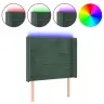 Gultas Galvgalis Ar Led, 83X16X118/128 Cm, Tumši Zaļš Samts Vidaxl