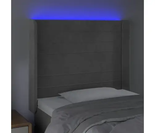 Led-Voodipeats, Helehall, 103X16X118/128 cm Samet