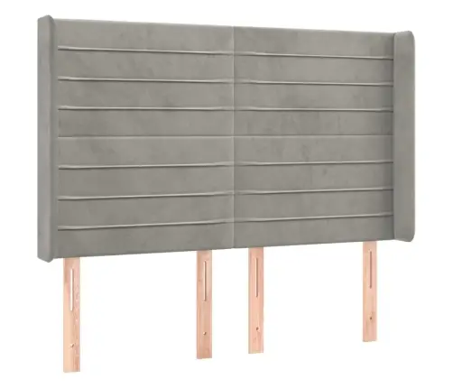 Led-Voodipeats, Helehall, 147X16X118/128 cm Samet