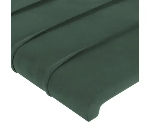 Gultas Galvgalis Ar Led, 147X16X118/128 Cm, Tumši Zaļš Samts Vidaxl