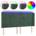 Led-Voodipeats, Tumeroheline, 163X16X118/128 cm Samet