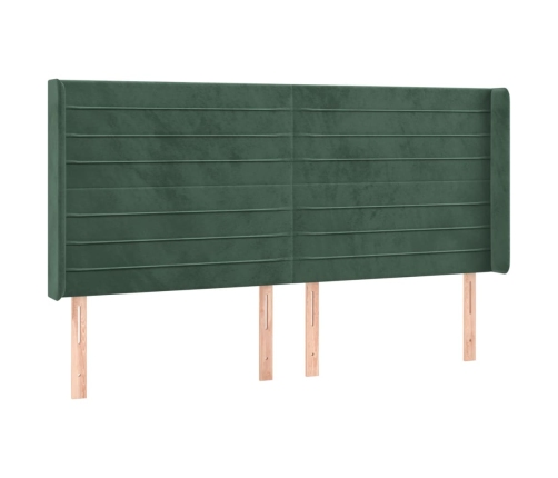 Led-Voodipeats, Tumeroheline, 163X16X118/128 cm Samet