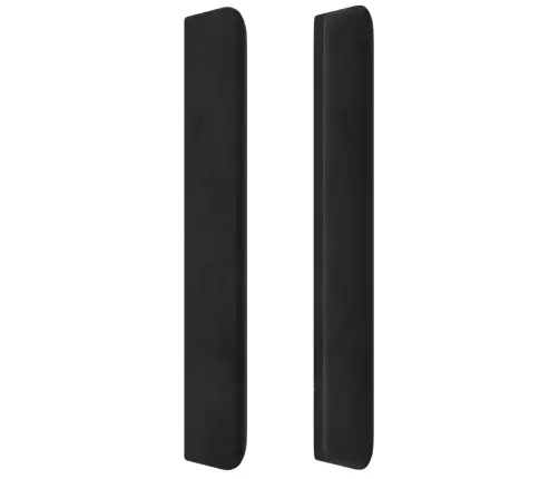 Gultas Galvgalis Ar Led, 183X16X118/128 Cm, Melns Samts Vidaxl
