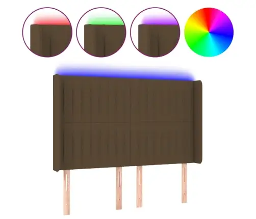 Galvūgalis Su Led, Tamsiai Rudos Spalvos, 147X16X118/128Cm