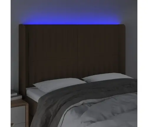 Galvūgalis Su Led, Tamsiai Rudos Spalvos, 147X16X118/128Cm