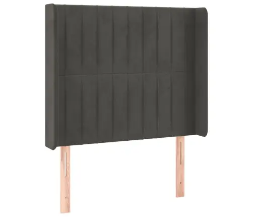 Led-Voodipeats, Tumehall, 83X16X118/128 cm Samet