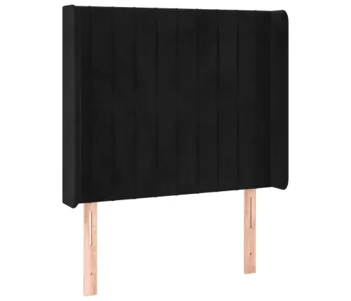 Led-Voodipeats, Must, 83X16X118/128 cm Samet Led-Voodipeats, Must, 83X16X118/128 cm Samet