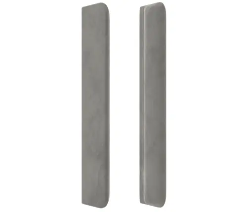 Galvūgalis Su Led, Šviesiai Pilkas, 103X16X118/128cm Aksomas