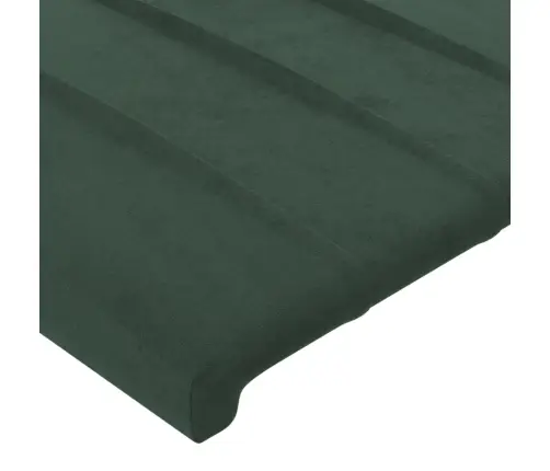 Gultas Galvgalis Ar Led, 147X16X118/128 Cm, Tumši Zaļš Samts Vidaxl