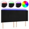 Galvūgalis Su Led, Juodos Spalvos, 163X16X118/128cm Aksomas