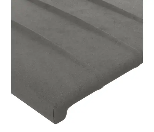 Gultas Galvgalis Ar Led, 183X16X118/128 Cm, Gaiši Pelēks Samts Vidaxl
