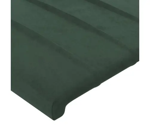 Gultas Galvgalis Ar Led, 203X16X118/128 Cm, Tumši Zaļš Samts Vidaxl