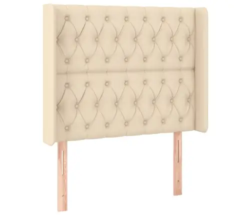 Led-Voodipeats, Kreemjas, 93X16X118/128 cm Kangas Led-Voodipeats, Kreemjas, 93X16X118/128 cm Kangas