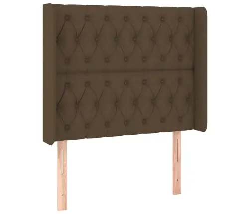 Led-Voodipeats, Tumepruun, 103X16X118/128 cm Kangas