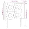 Led-Voodipeats, Kreemjas, 103X16X118/128 cm Kangas