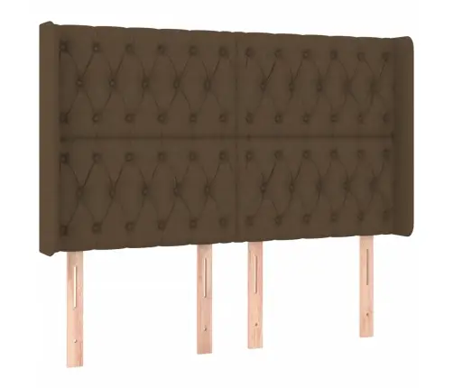 Galvūgalis Su Led, Tamsiai Rudos Spalvos, 147X16X118/128Cm