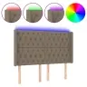 Led-Voodipeats, Pruunikashall, 147X16X118/128 cm Kangas