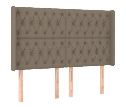Led-Voodipeats, Pruunikashall, 147X16X118/128 cm Kangas