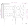 Led-Voodipeats, Pruunikashall, 147X16X118/128 cm Kangas
