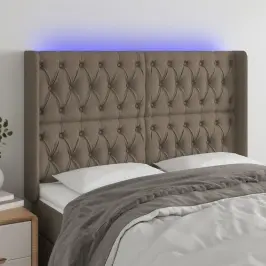 Led-Voodipeats, Pruunikashall, 147X16X118/128 cm Kangas