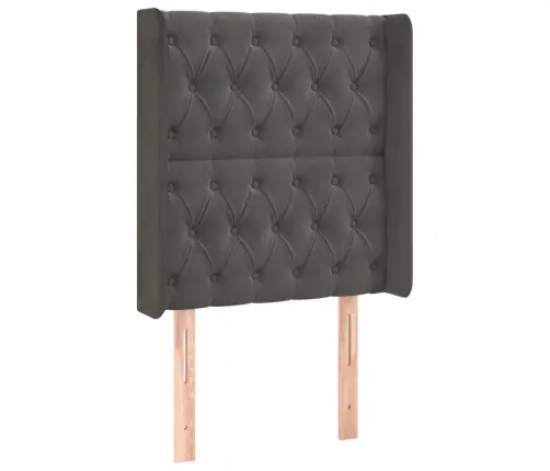 Led-Voodipeats, Tumehall, 83X16X118/128 cm Samet