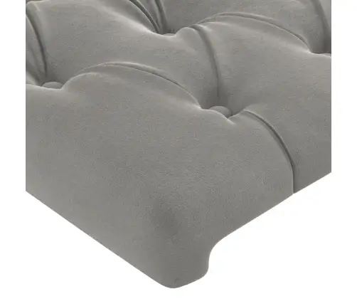 Led-Voodipeats, Helehall, 93X16X118/128 cm Samet