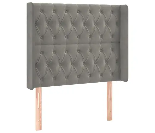 Led-Voodipeats, Helehall, 103X16X118/128 cm Samet