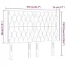 Gultas Galvgalis Ar Led, 163X16X118/128 Cm, Tumši Zils Samts Vidaxl