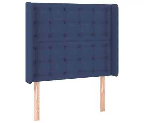 Galvūgalis Su Led, Mėlynos Spalvos, 83X16X118/128cm Audinys Galvūgalis Su Led, Mėlynos Spalvos, 83X16X118/128cm Audinys