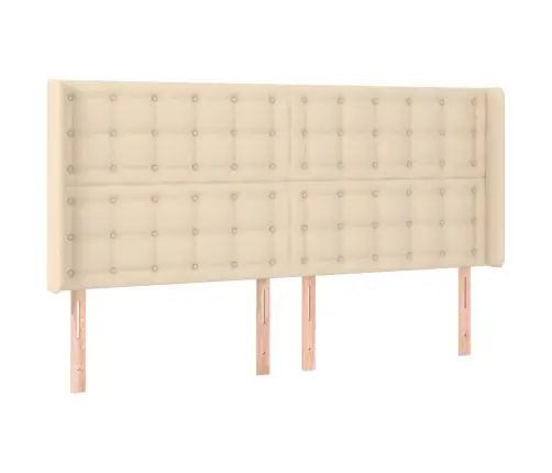 Galvūgalis Su Led, Kreminės Spalvos, 183X16X118/128cm Audinys