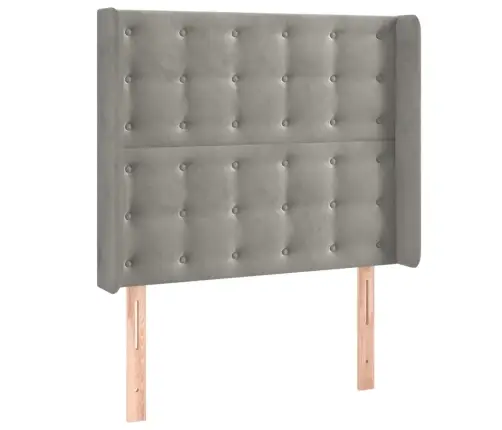 Led-Voodipeats, Helehall, 83X16X118/128 cm Samet