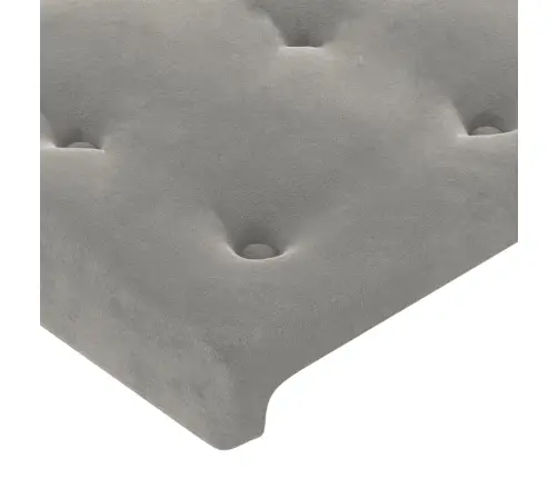 Led-Voodipeats, Helehall, 83X16X118/128 cm Samet