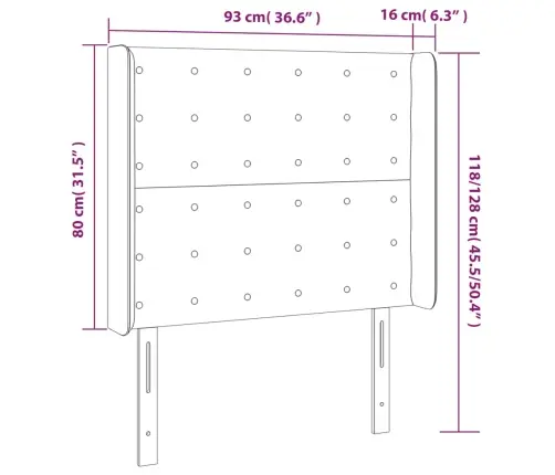 Gultas Galvgalis Ar Led, 93X16X118/128 Cm, Tumši Zils Samts Vidaxl Gultas Galvgalis Ar Led, 93X16X118/128 Cm, Tumši Zils Samts Vidaxl