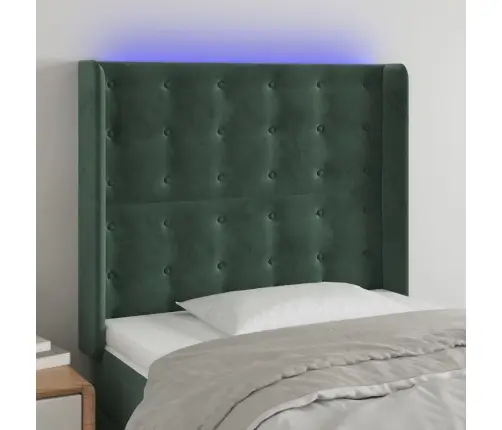 Led-Voodipeats, Tumeroheline, 103X16X118/128 cm Samet