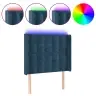 Gultas Galvgalis Ar Led, 103X16X118/128 Cm, Tumši Zils Samts Vidaxl