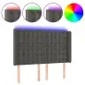 Led-Voodipeats, Tumehall, 147X16X118/128 cm Samet