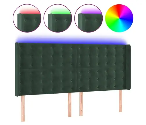 Led-Voodipeats, Tumeroheline, 203X16X118/128 cm Samet