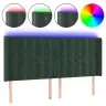 Led-Voodipeats, Tumeroheline, 203X16X118/128 cm Samet