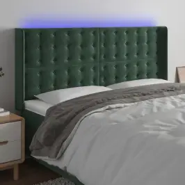 Led-Voodipeats, Tumeroheline, 203X16X118/128 cm Samet