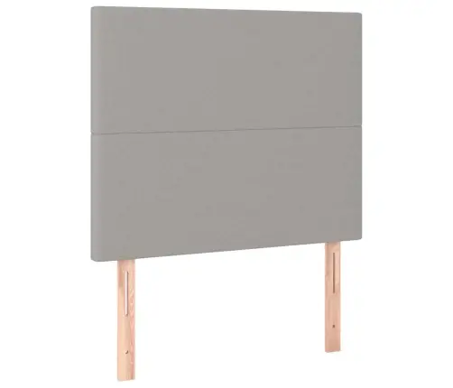 Atsperu Gulta Ar Matraci, Gaiši Pelēka Audums, 120X200Cm Vidaxl