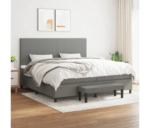 Kontinentaalvoodi Madratsiga, Tumehall, 200X200 cm Kangas