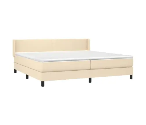 Kontinentaalvoodi Madratsiga, Kreemjas, 200X200 cm Kangas