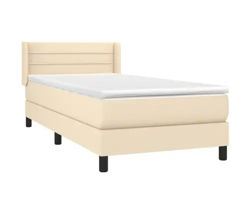 Kontinentaalvoodi Madratsiga, Kreemjas, 90X190 cm Kangas