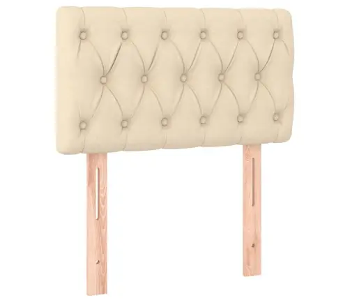 Atsperu Gultas Rāmis Ar Matraci, Krēmkrāsas, 80X200 Cm, Audums Vidaxl