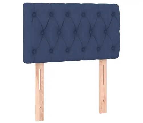 Lova Su Spyruoklėmis Ir Čiužiniu, Mėlyna, 120X200 cm Audinys