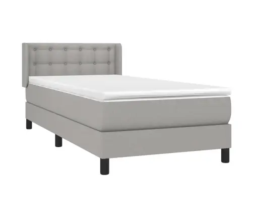 Kontinentaalvoodi Madratsiga, Helehall, 90X190 cm Kangas