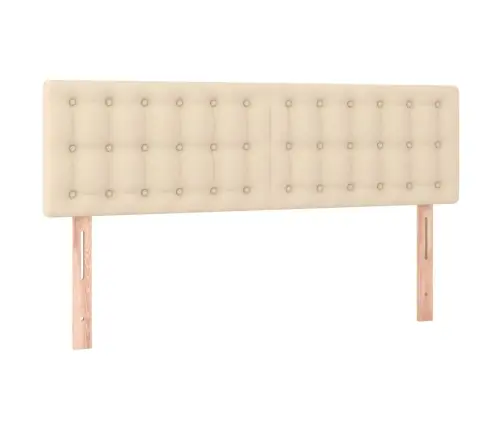 Lova Su Spyruoklėmis Ir Čiužiniu, Kreminė, 140X190 cm Audinys