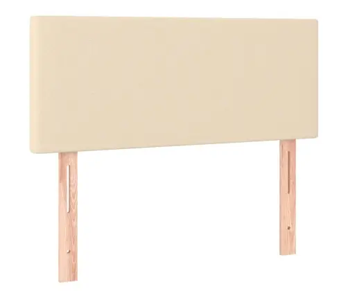 Lova Su Spyruoklėmis Ir Čiužiniu, Kreminė, 80X200cm Audinys