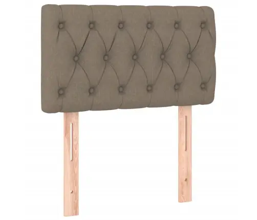 Atsperu Gultas Rāmis Ar Matraci, Pelēkbrūns, 80X200 Cm, Audums Vidaxl