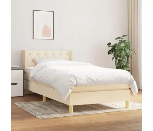 Kontinentaalvoodi Madratsiga, Kreemjas, 80X200 cm Kangas